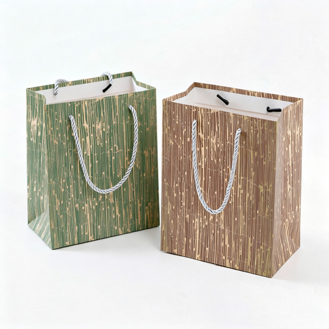 Stylish Rectangle Paper Bags Featuring Custom Logo Printing Options
