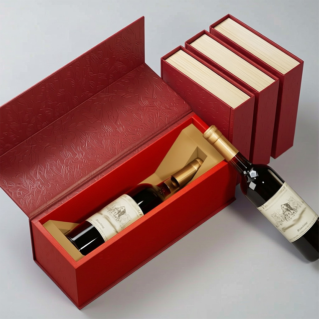 High Quality Recycled Creative Custom Paper Printing Wine Box with Printing Service