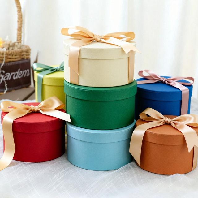 Customizable Cylinder Gift Packaging Box for Unique Presentations