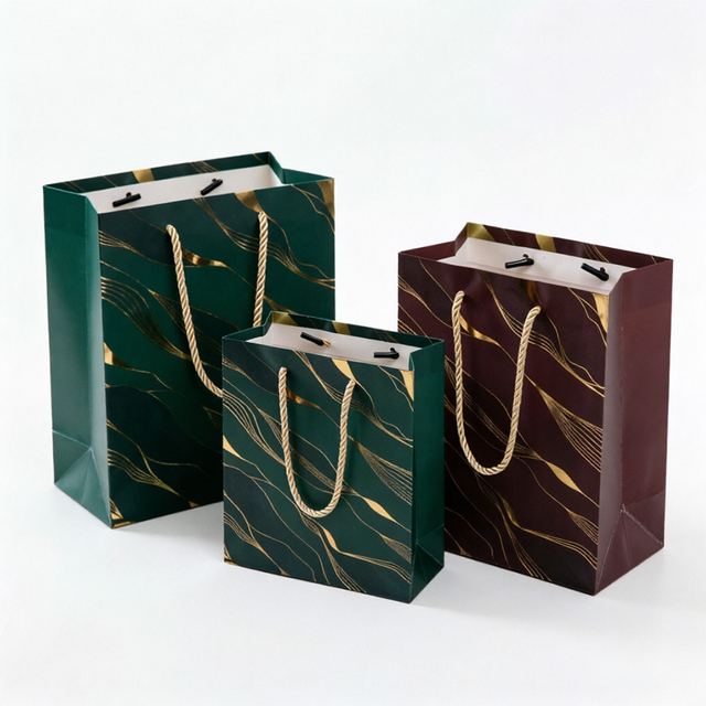Eco-Friendly Middle Pack Art Paper Bags with Logo Printing