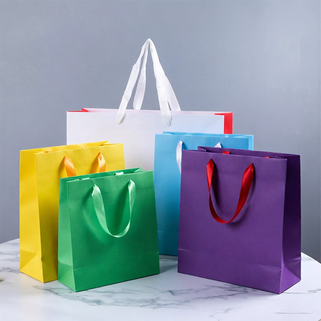 Stylish Custom Printed Rectangle Paper Bags for Gift Giving