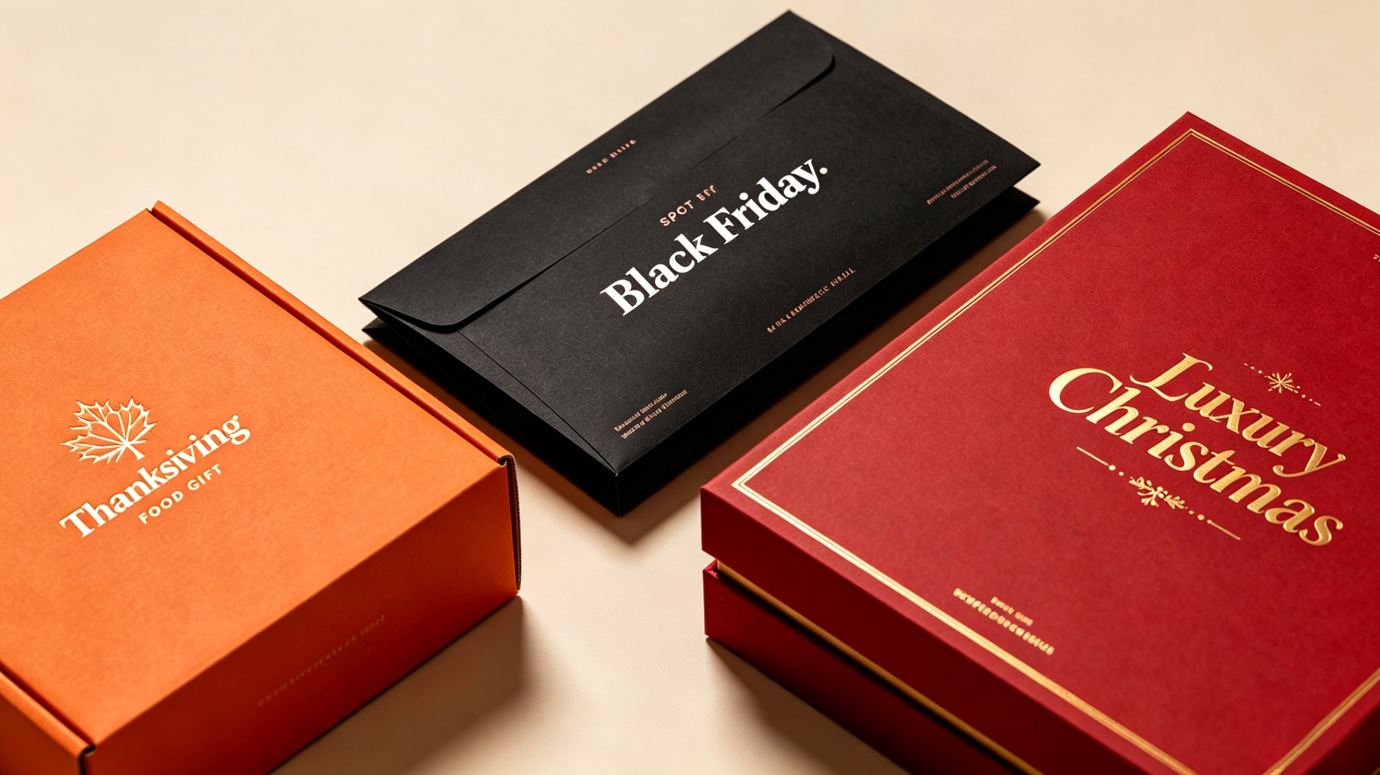 Best Paper & Finishing Options for Thanksgiving Gift Boxes, Black Friday Mailers And Luxury Christmas Packaging
