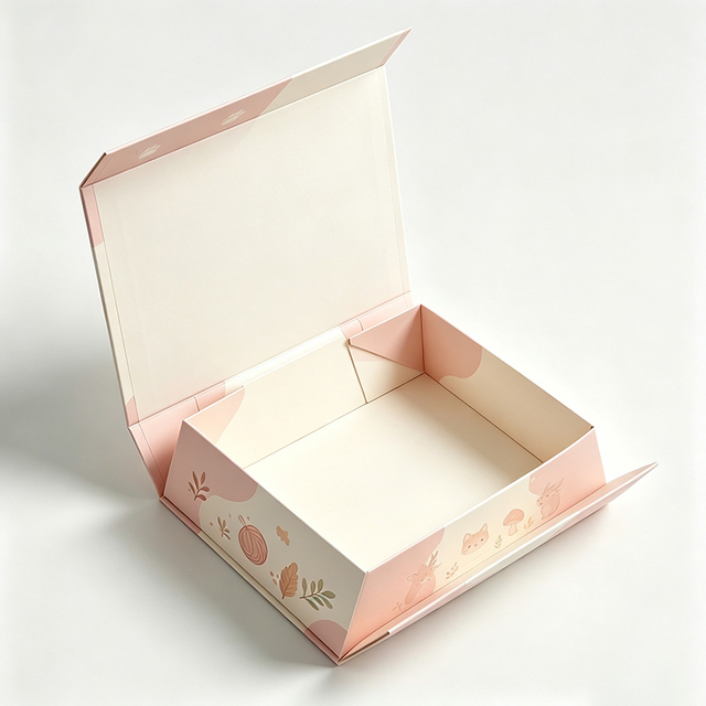Luxurious Black and Red Magnetic Closure Gift Box with Hot Stamp